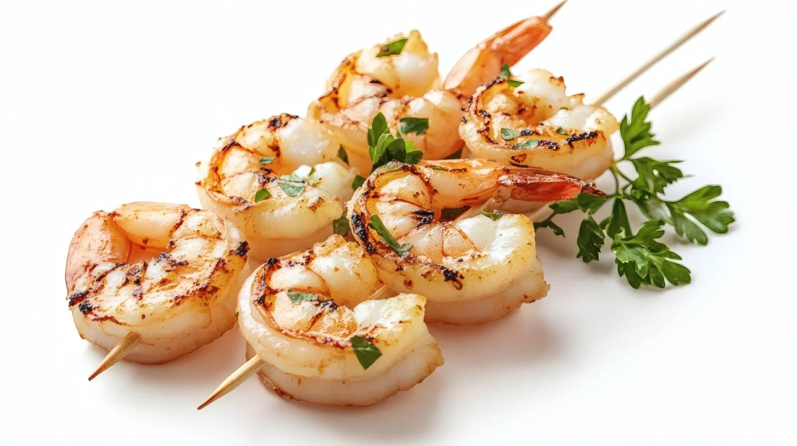 Delicious shrimp skewer on white background — free download from Dotvec