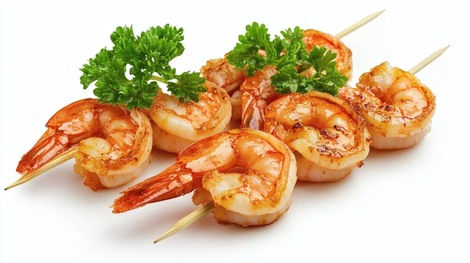 Gourmet Shrimp Skewers on White Background — free download from Dotvec