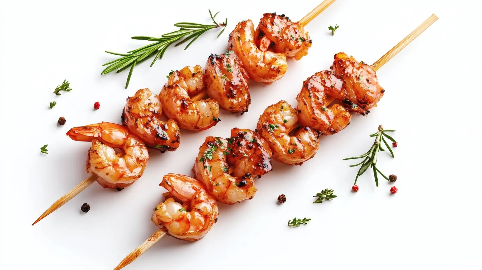 Delicious Shrimp Skewers on White Background — free download from Dotvec