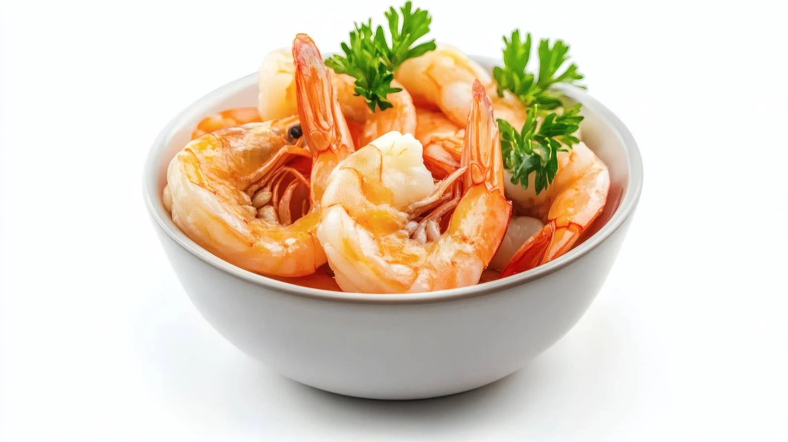 Fresh Shrimps Prawns in White Bowl — free download from Dotvec