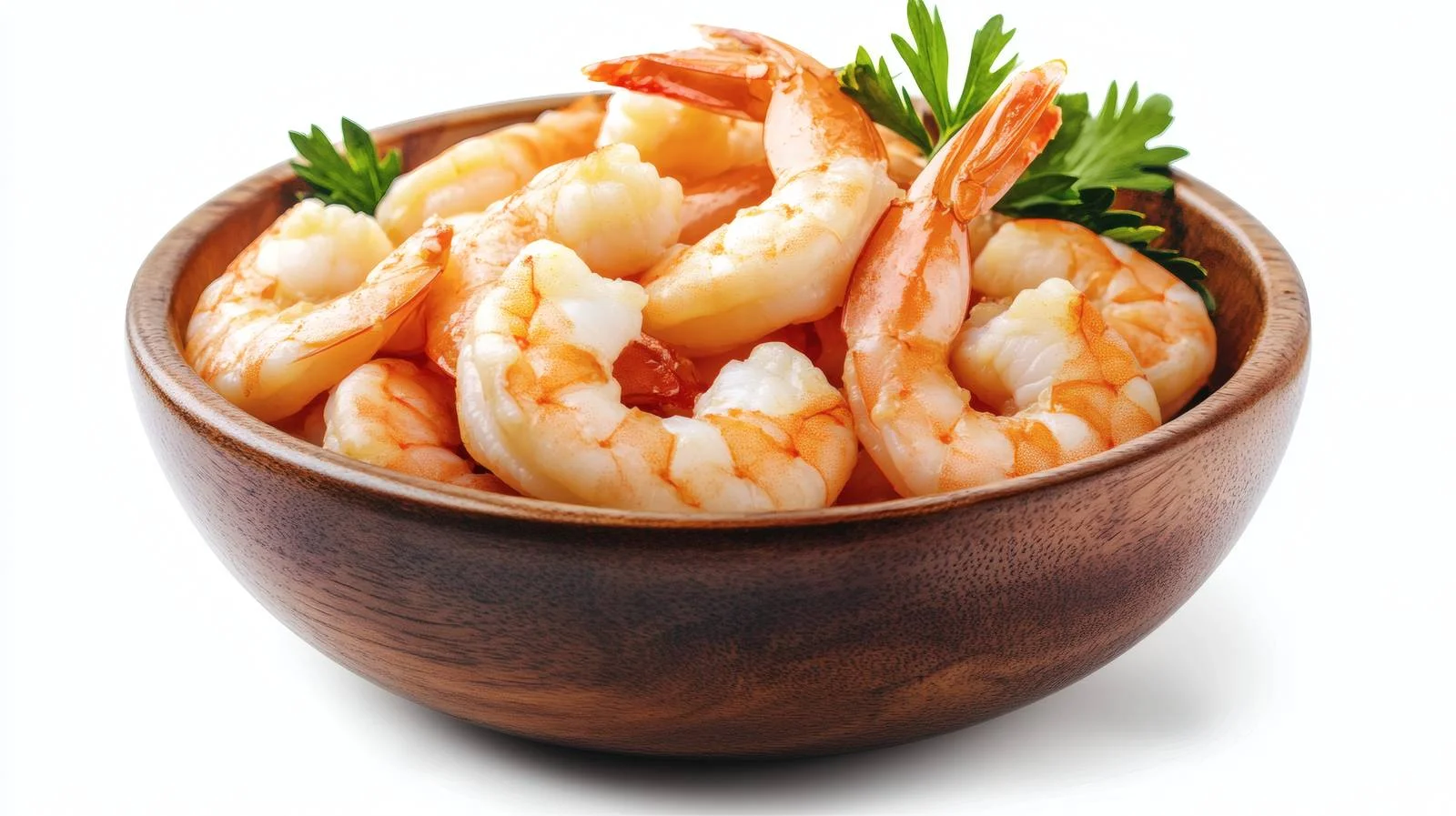 Fresh Shrimps in Bowl on White Background — free download from Dotvec