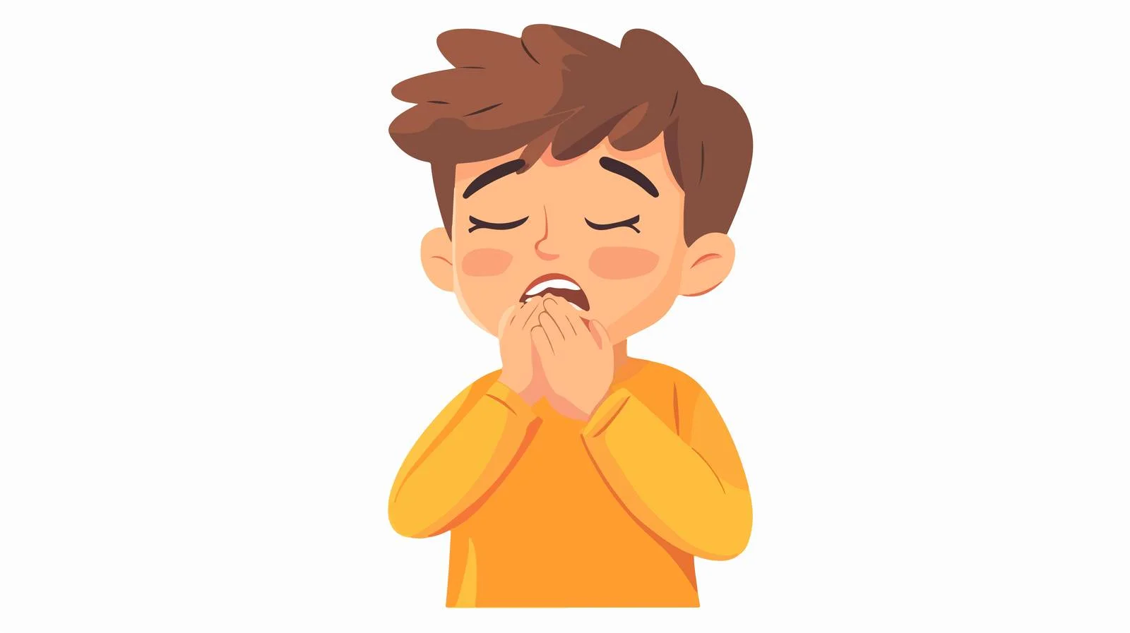 Unwell child coughing with cold symptoms — free download from Dotvec