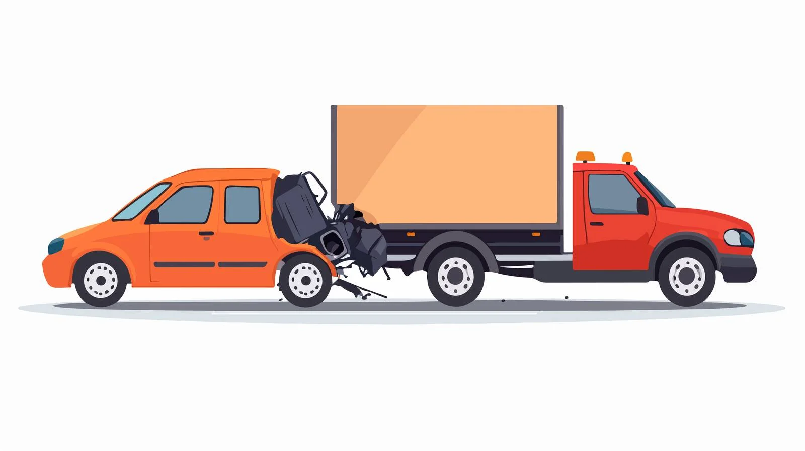 Intersection accident involving two cars and truck — free download from Dotvec