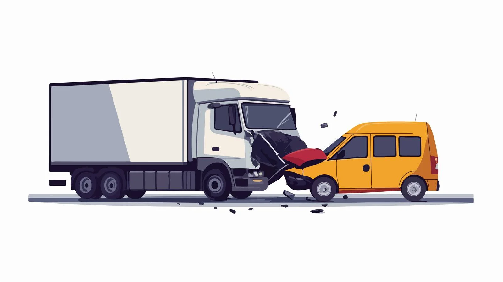 Intersection Crash: Truck Collides with Two Cars – free mobiles image from Dotvec