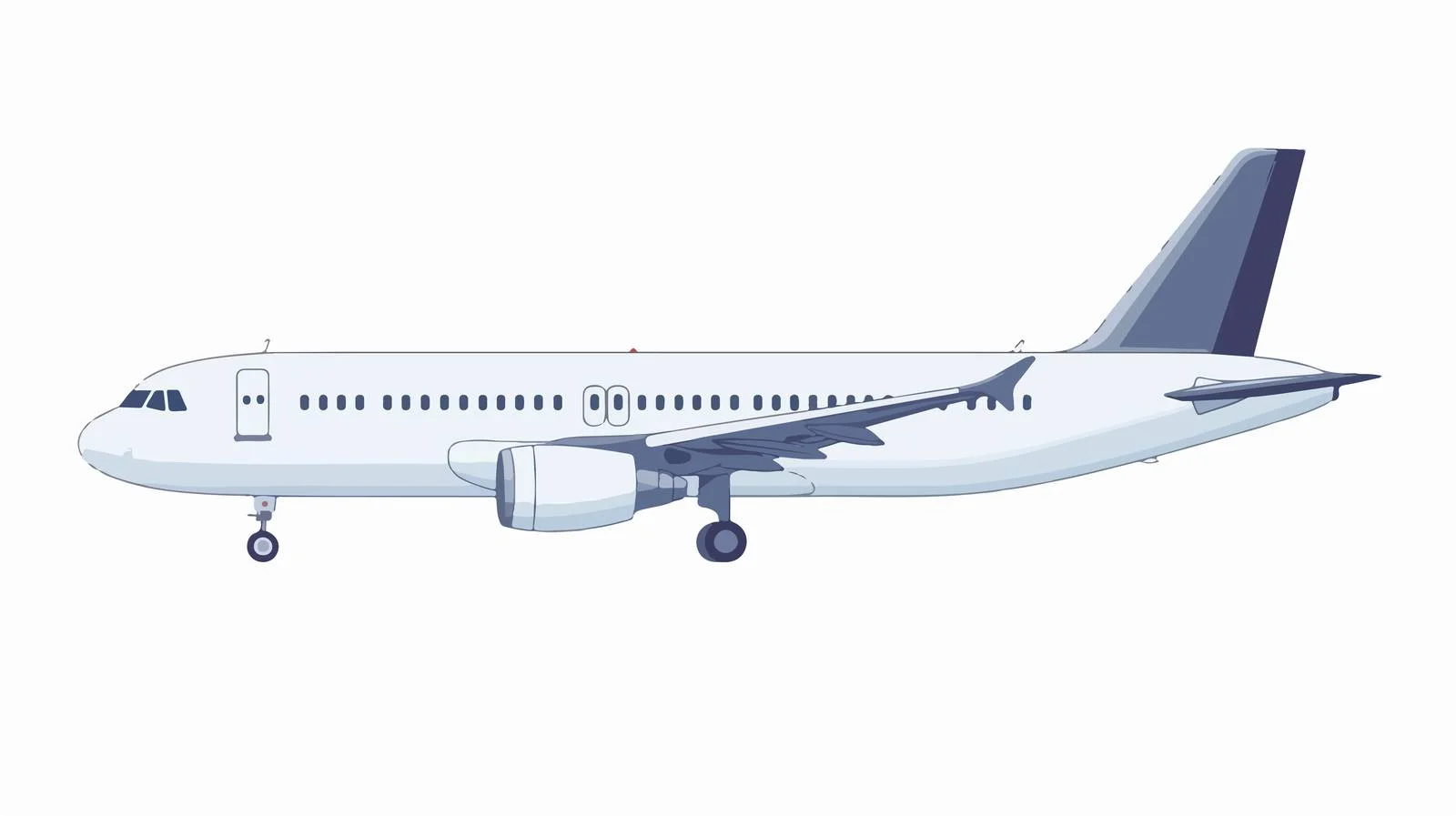 Modern passenger aircraft in side view — free download from Dotvec