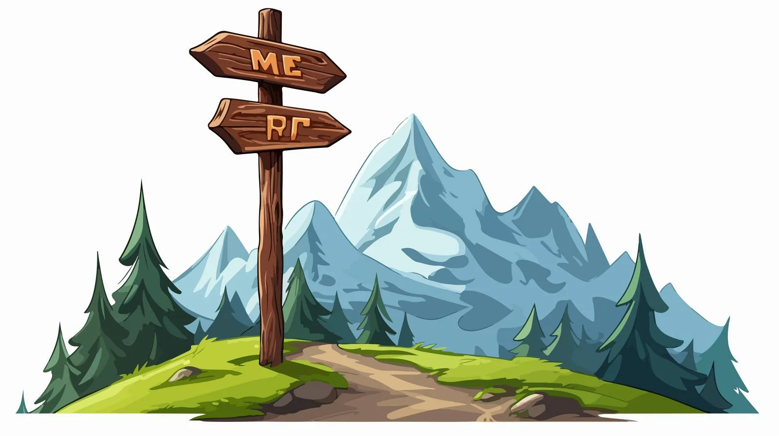 Trekker Signpost Guide Image — free download from Dotvec