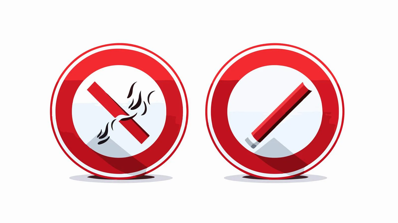 Non-Smoking and Smoking Signs Displayed — free download from Dotvec
