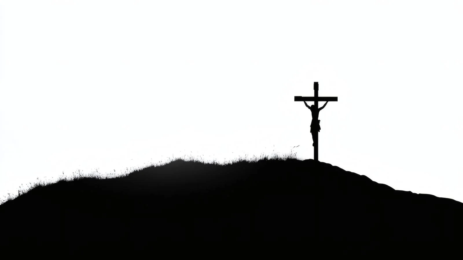 Ethereal Crucifix Silhouette on Isolated Background — free download from Dotvec