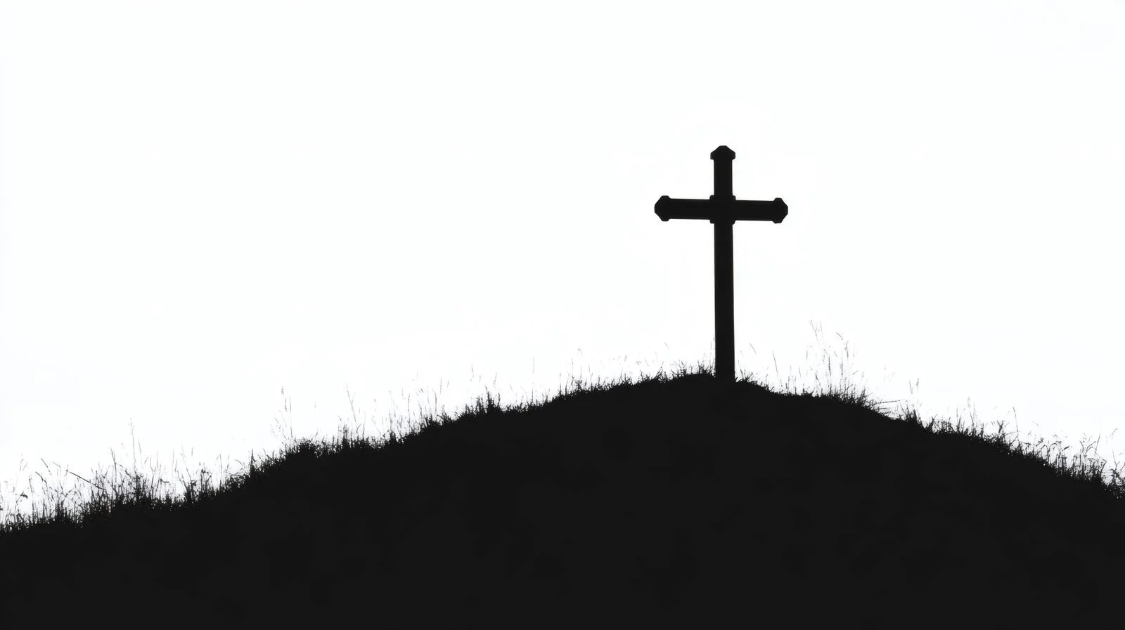 Sacred Cross Silhouetted on Hilltop Isolated — free download from Dotvec