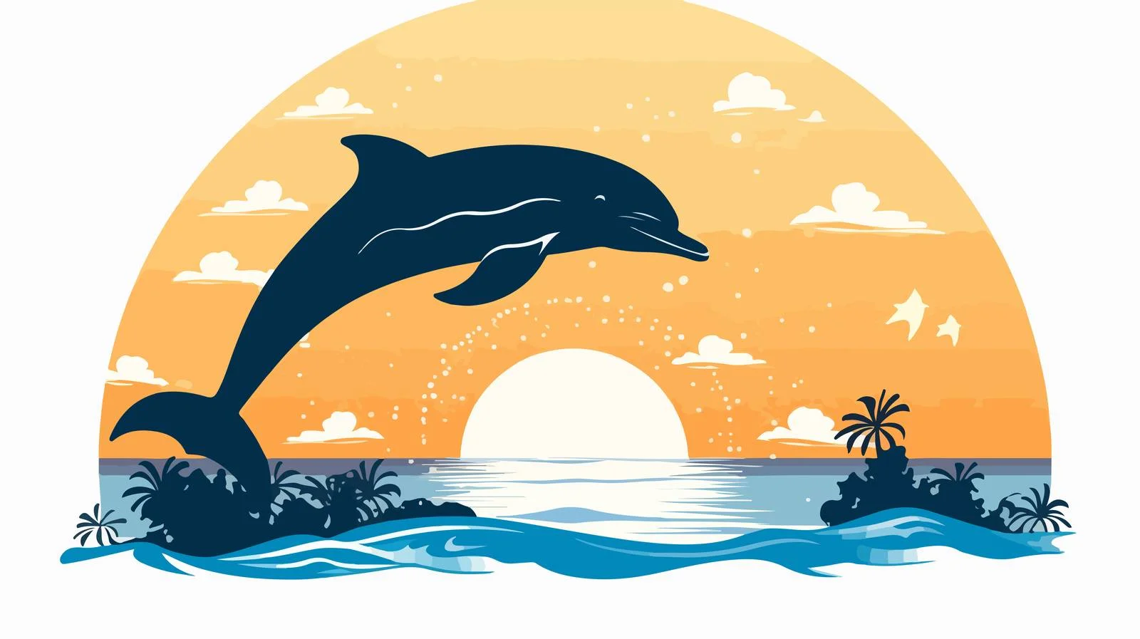 Underwater Dolphin Silhouette Stock Image — free download from Dotvec