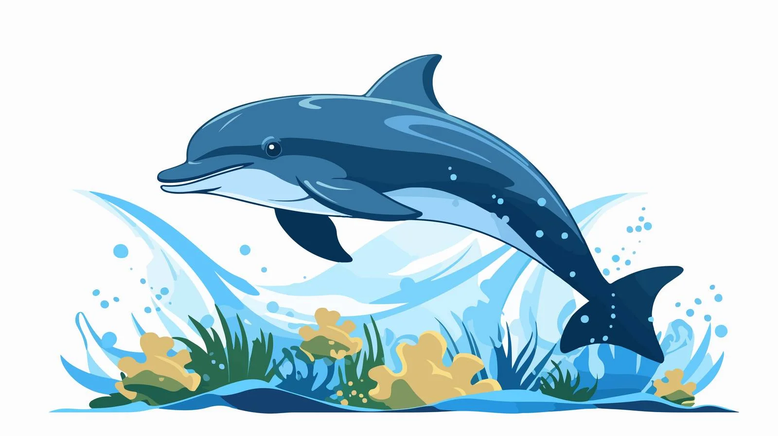 Underwater Dolphin Silhouette Stock Image — free download from Dotvec