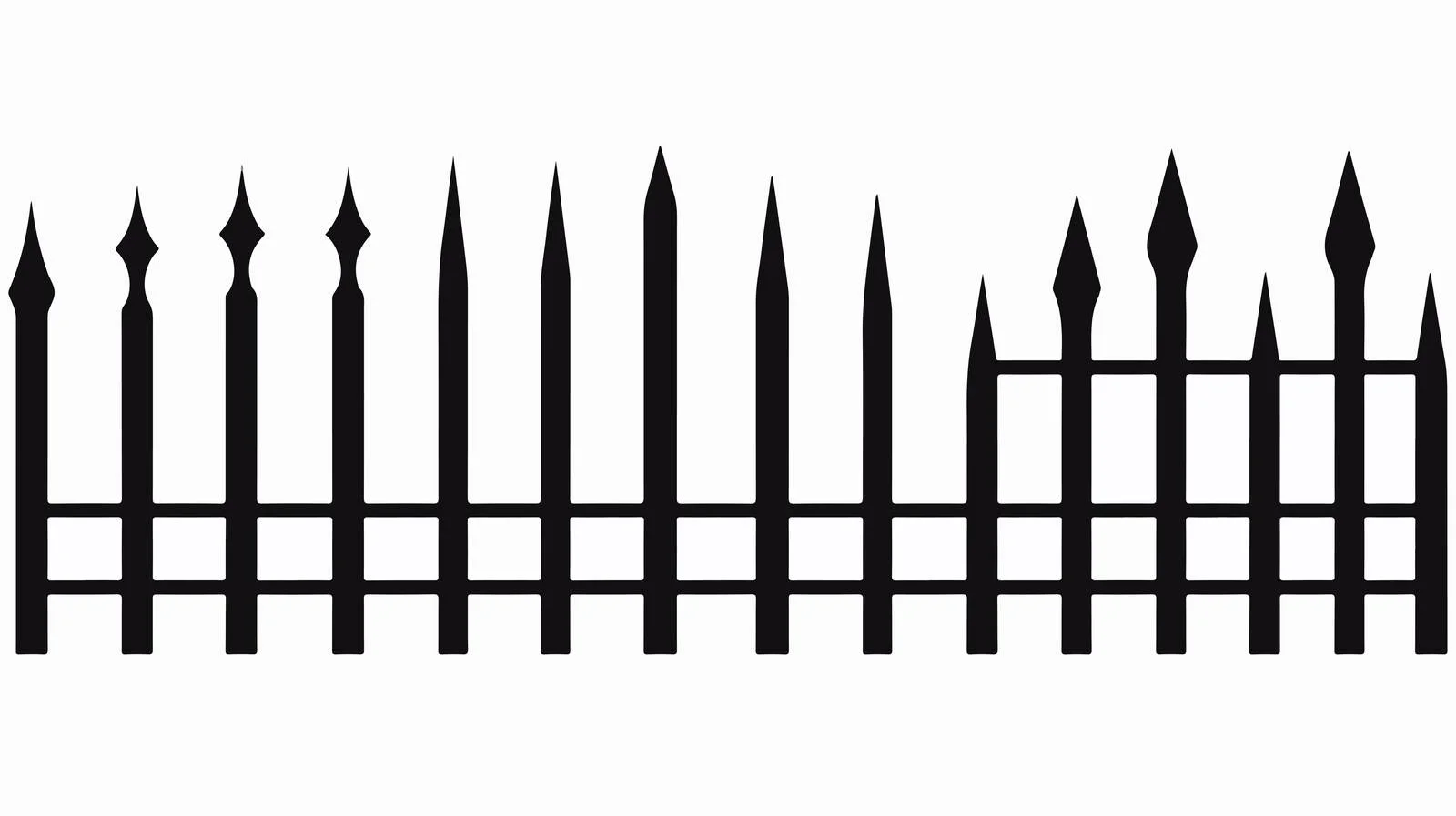 Wooden Fence Silhouettes — free download from Dotvec