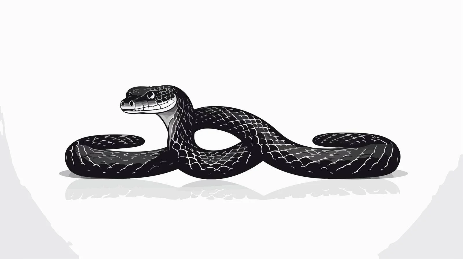 Snake Silhouette Sketch Art — free download from Dotvec