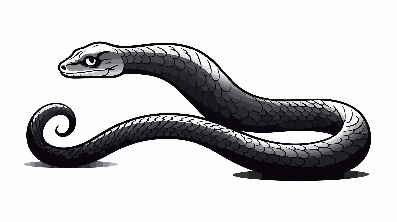 Snake Silhouette Sketch — free download from Dotvec