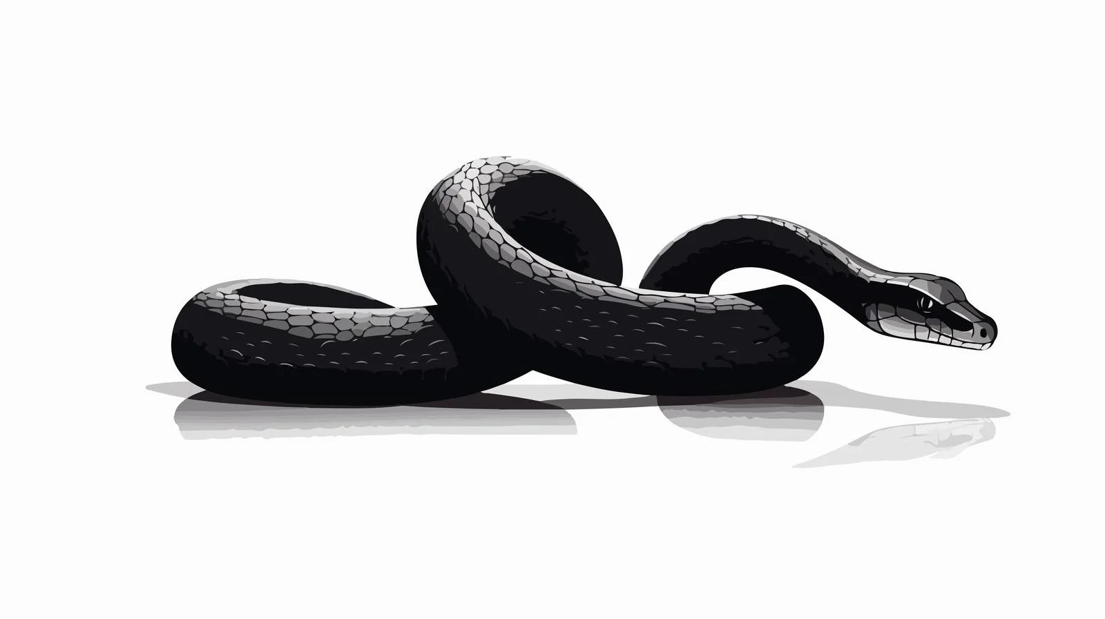 Snake Silhouette Sketch on White Background — free download from Dotvec