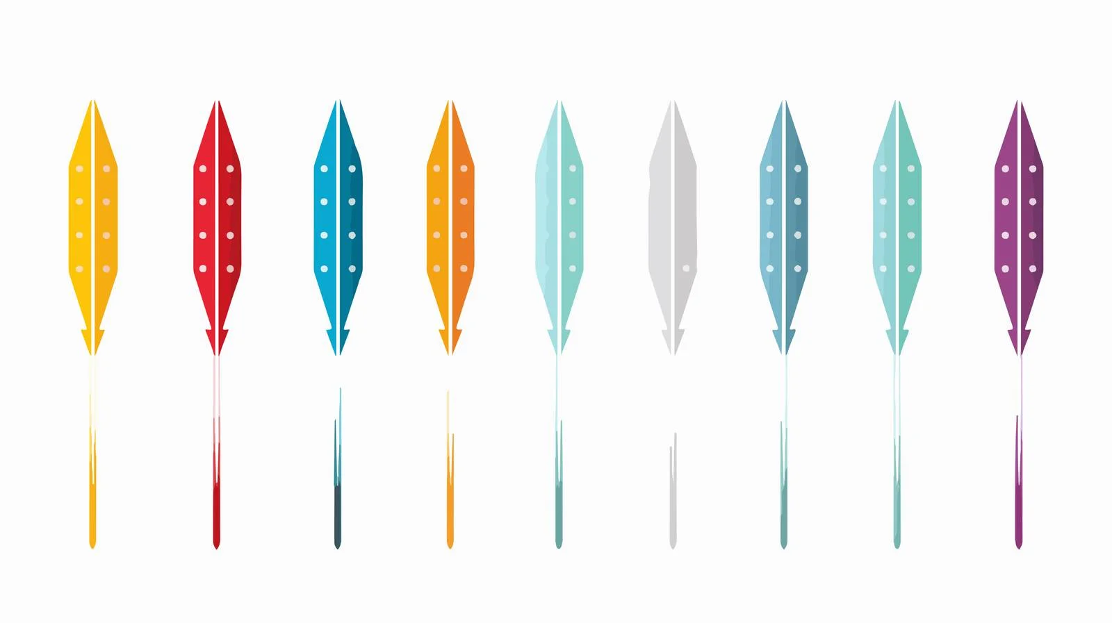 Dotted Arrow Set on White Background — free download from Dotvec