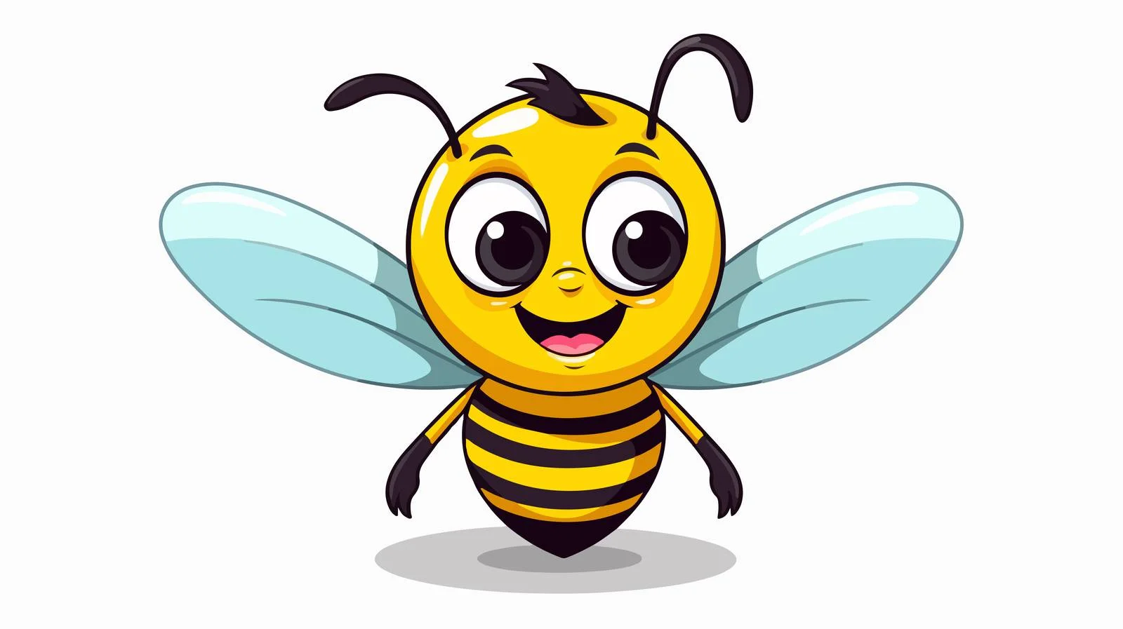 Cartoon Flying Bee Vector Illustration — free download from Dotvec