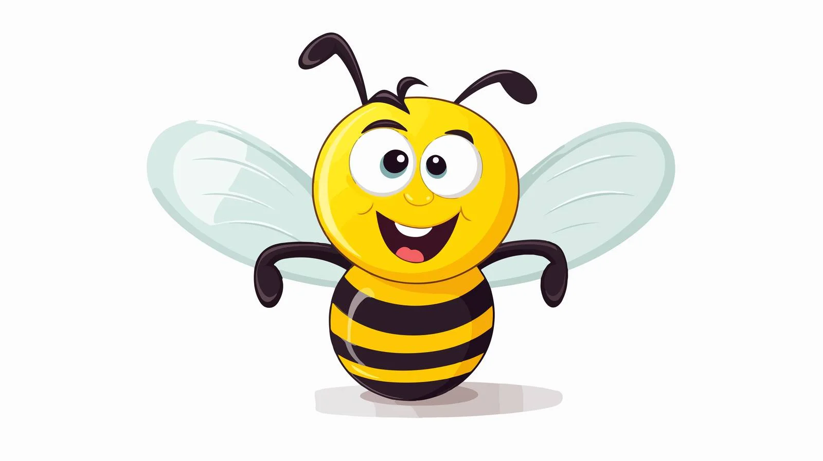 Cartoon Bee Flying Design Vector — free download from Dotvec