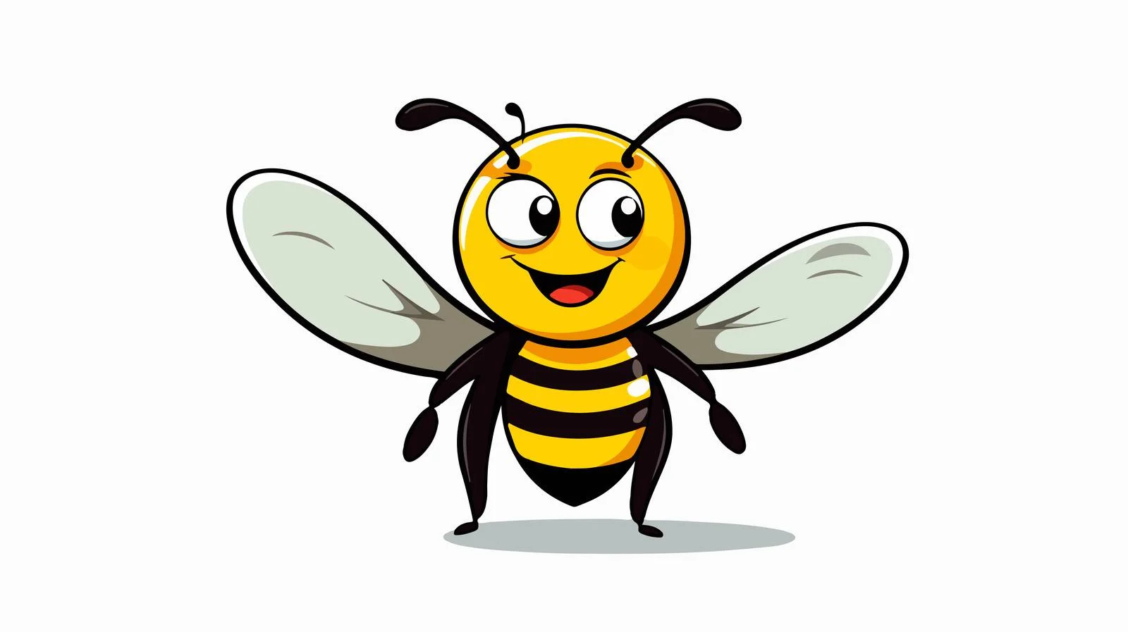 Flying Bee Cartoon Design Vector — free download from Dotvec