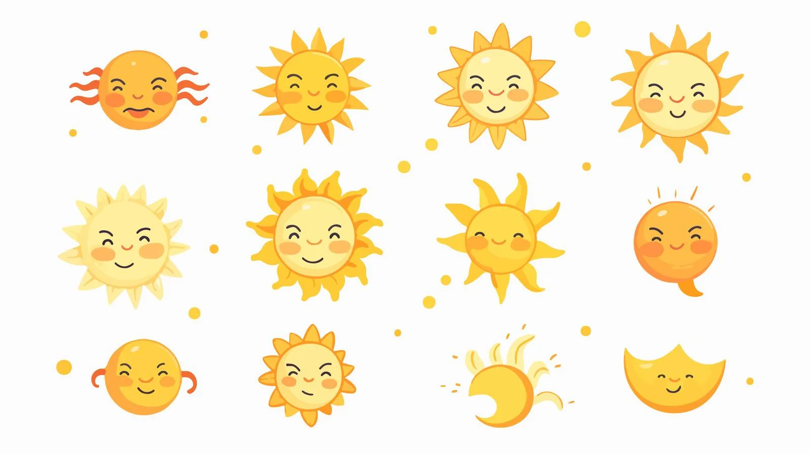 Hand-drawn Sun Weather Decor — free download from Dotvec