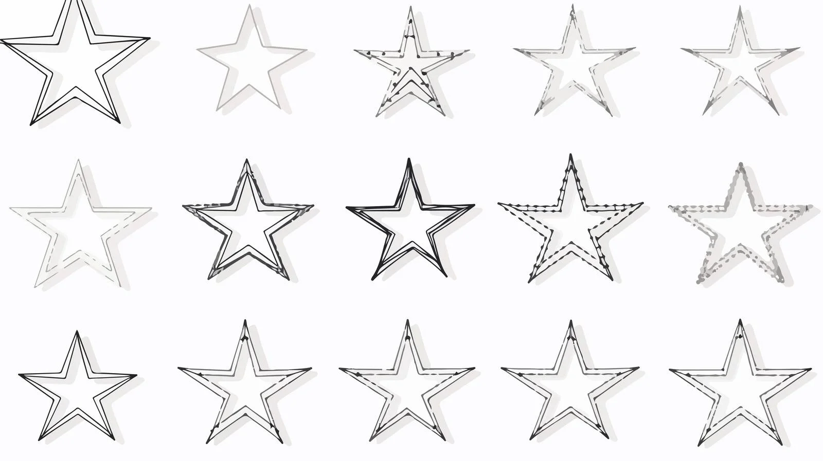 Star Wireframe Set Isolated — free download from Dotvec