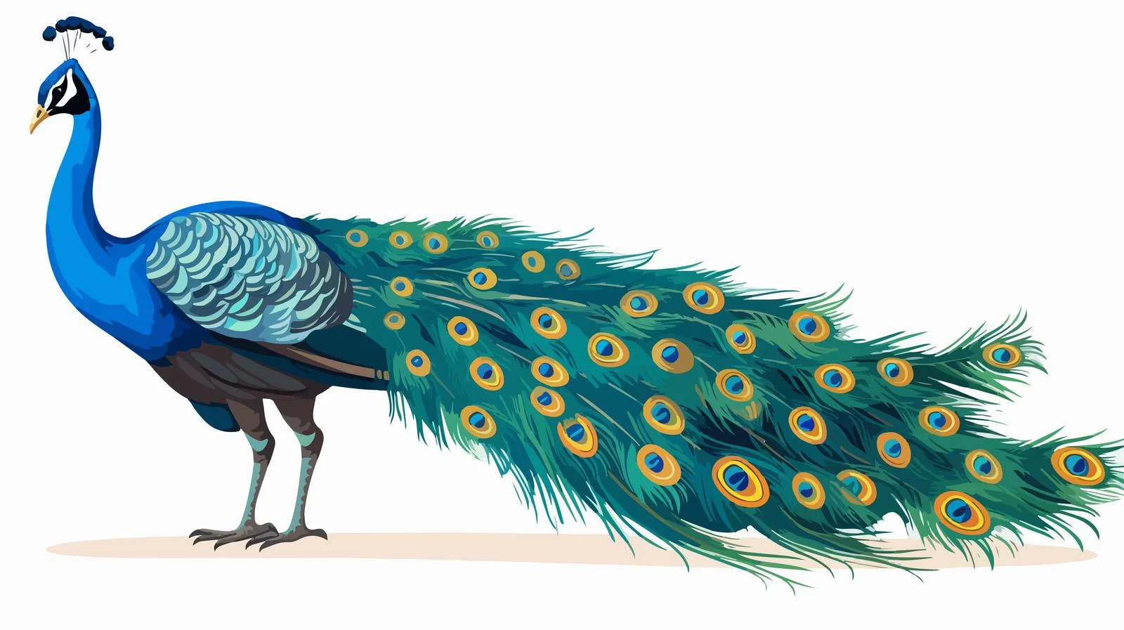 Hand-Drawn Peacock Sketch — free download from Dotvec