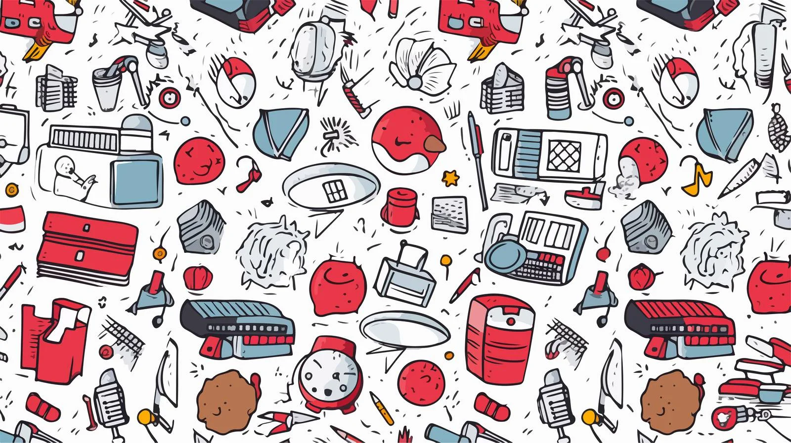 School Doodle Cartoon Vector Set — free download from Dotvec