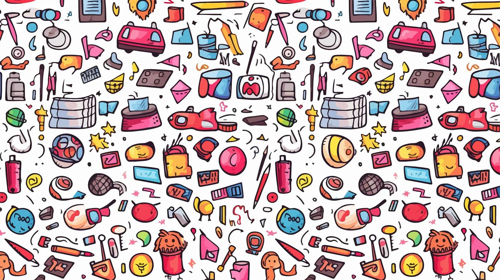 School Doodle Cartoon Vector Set — free download from Dotvec