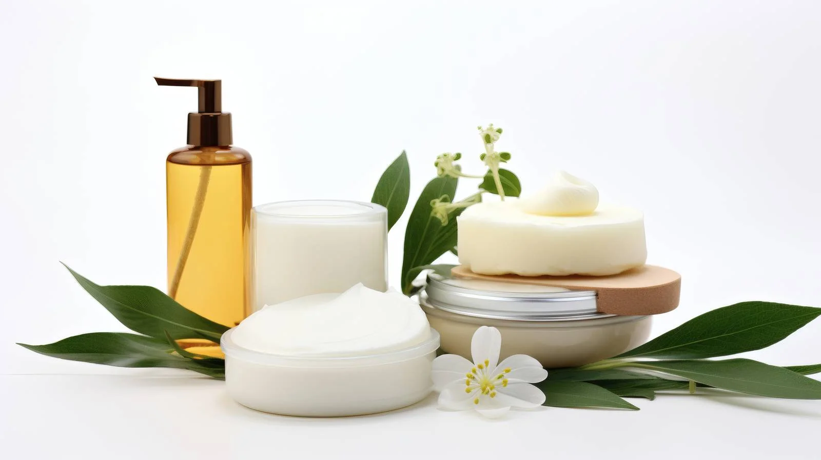 Luxurious Body Care Products on White Background — free download from Dotvec