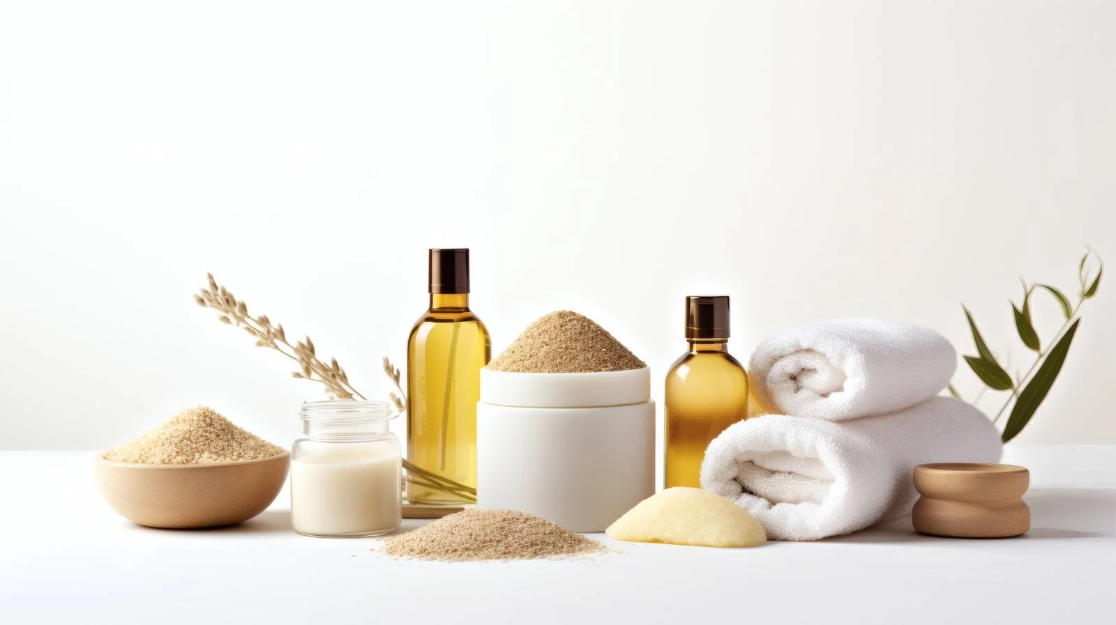 Luxurious Body Skincare Products on White Background — free download from Dotvec