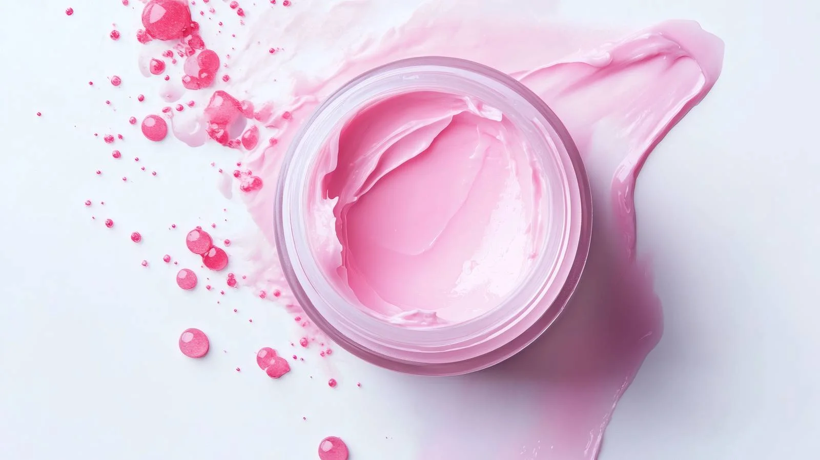 Pink Beauty Jar and Swatch Border — free download from Dotvec