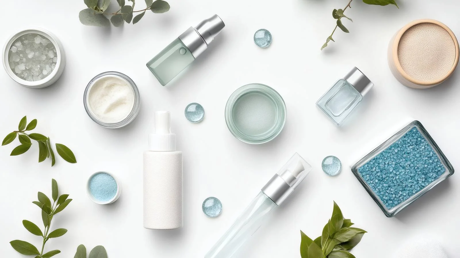 Luxurious Skincare Products on White Background — free download from Dotvec