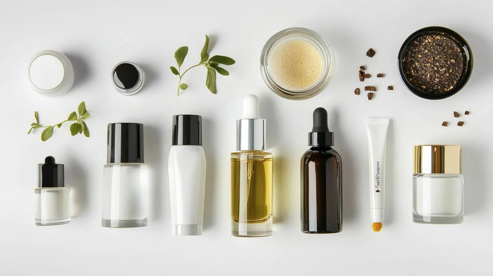 Luxurious Skincare Products on White Background — free download from Dotvec