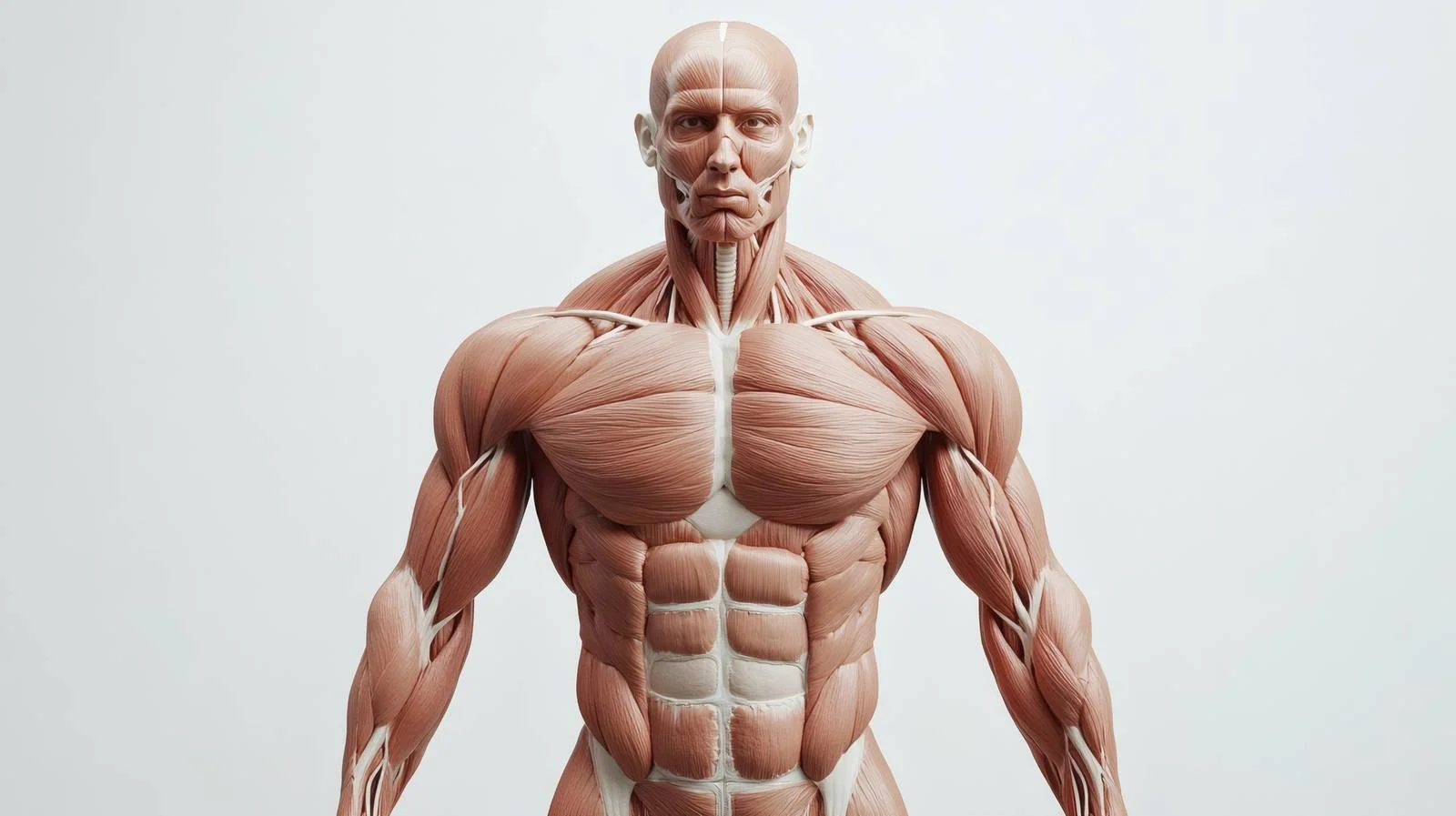 Detailed Human Muscular System - White Background — free download from Dotvec