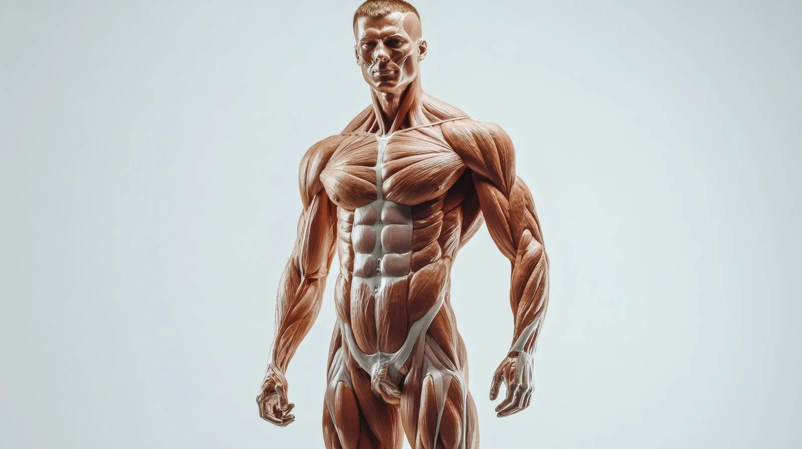 Detailed Human Muscular System Anatomy Illustration — free download from Dotvec