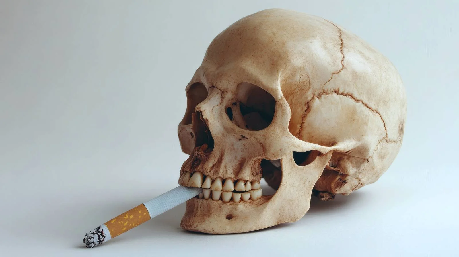 Tobacco Addiction Concept with Skull Image — free download from Dotvec
