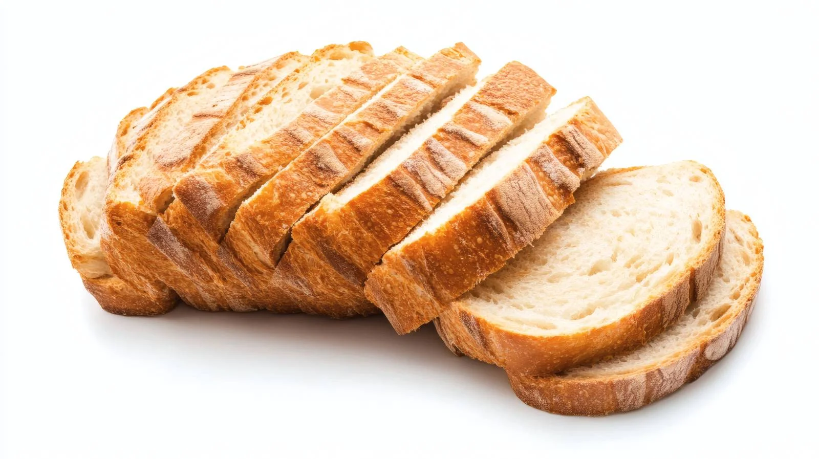 Crusty Bread Slices on White Background — free download from Dotvec