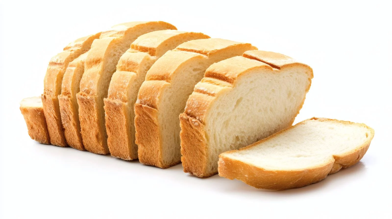 Fresh Bread Slices on White Background — free download from Dotvec