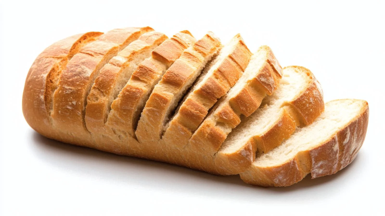 Fresh Bread Slices on White Background — free download from Dotvec