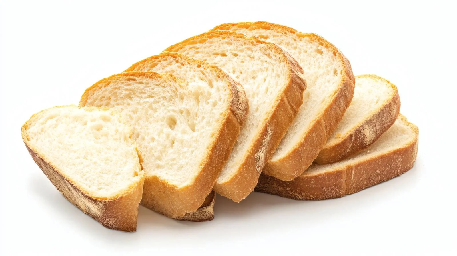 Fresh Bread Slices on White Background — free download from Dotvec