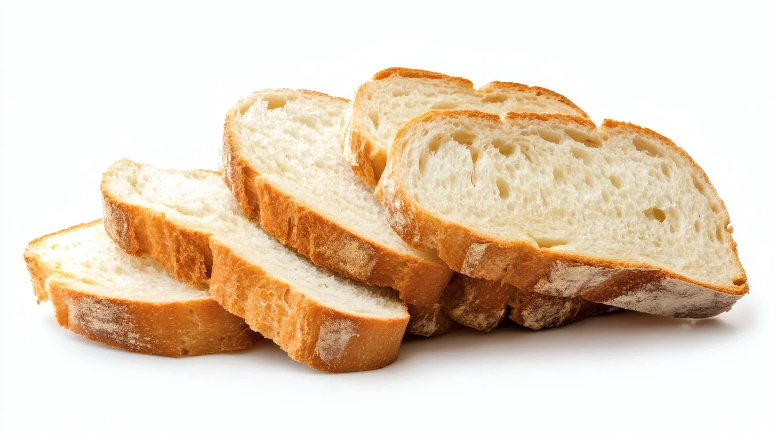 Fresh Bread Slices on White Background — free download from Dotvec