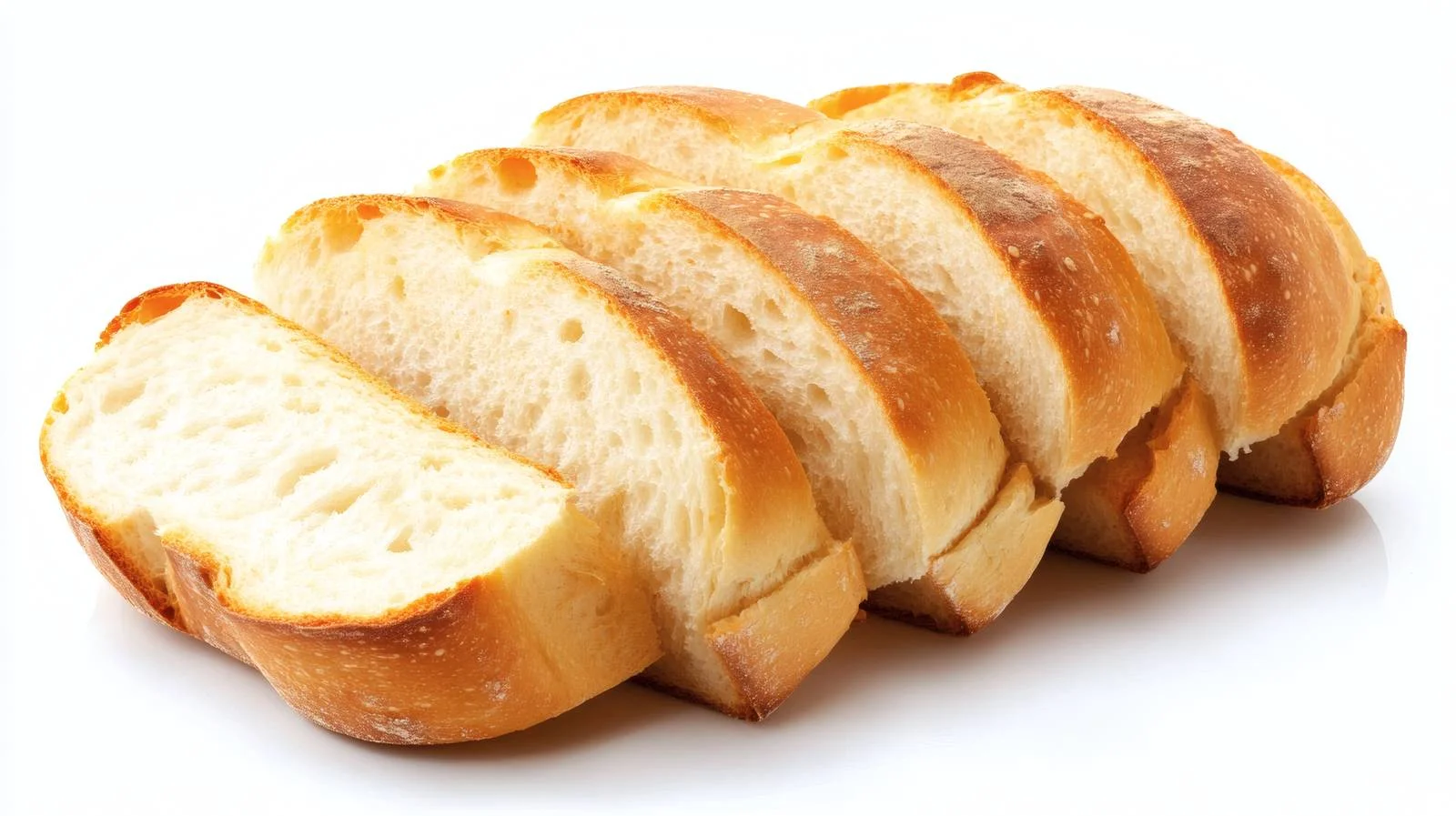 Fresh Bread Slices on White Background — free download from Dotvec