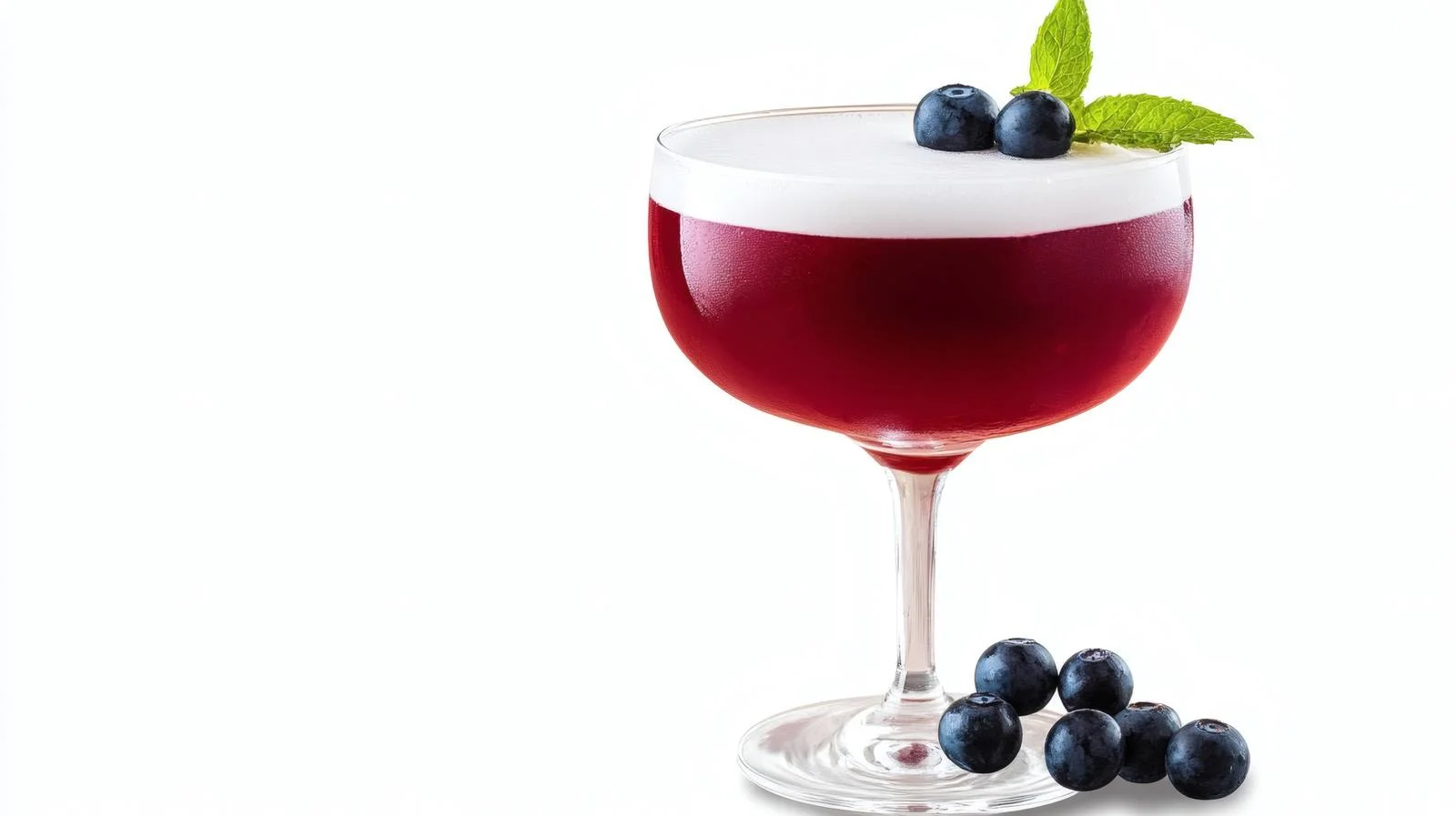 Refreshing Sloe Gin Fizz Cocktail on White — free download from Dotvec