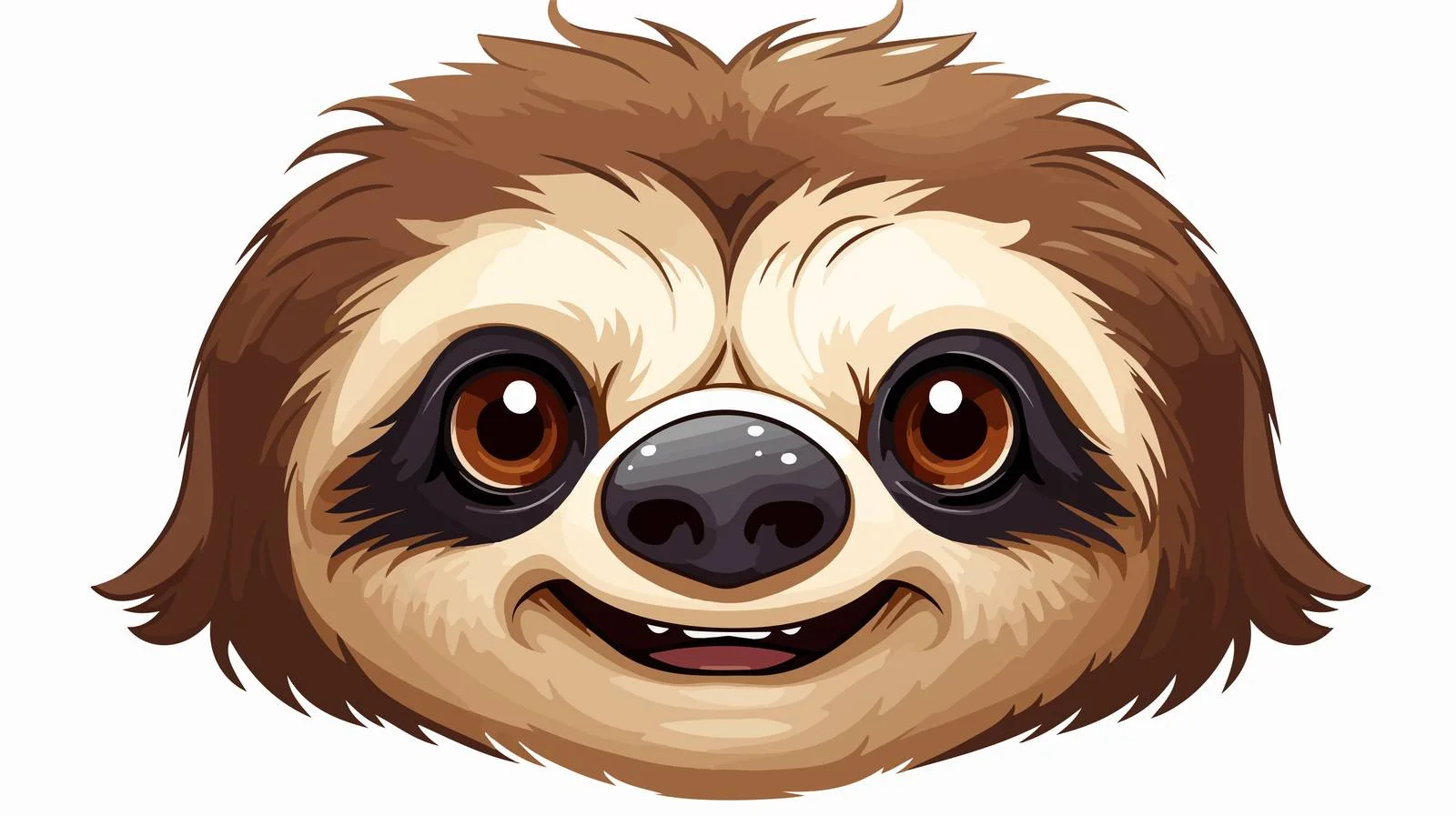 Cute Sloth Face Design for Kids — free download from Dotvec