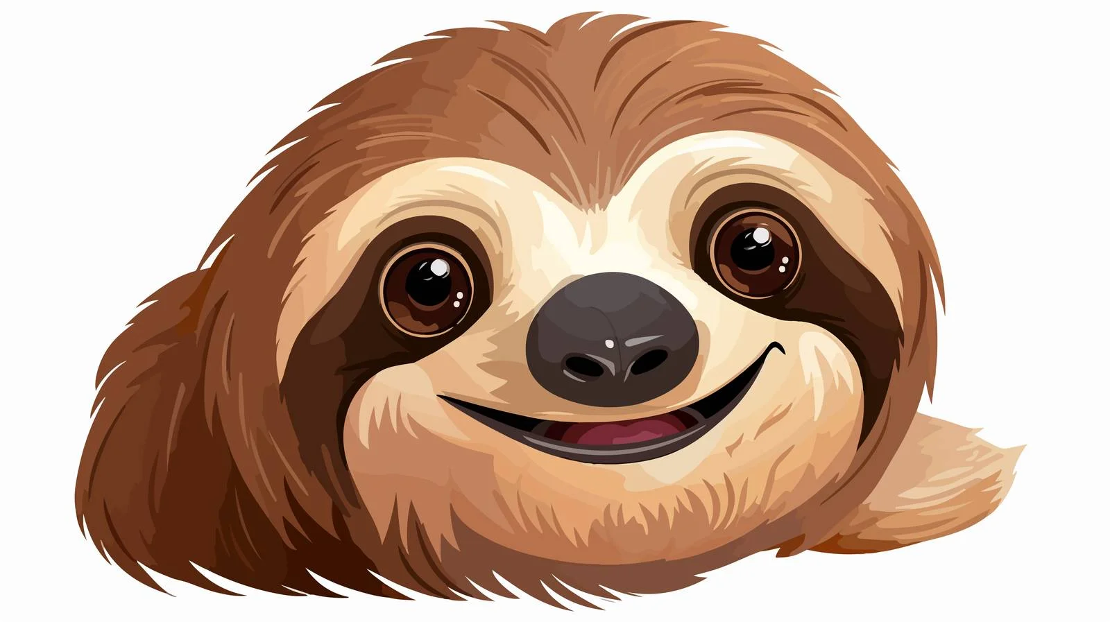 Cute Sloth Face for Kids Design — free download from Dotvec