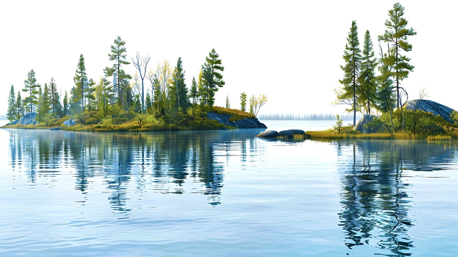 Tranquil Northern Minnesota Lake with Azure — free download from Dotvec