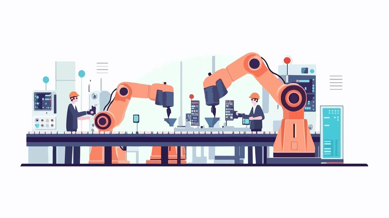 Efficient Automated Production Line with Robots — free download from Dotvec
