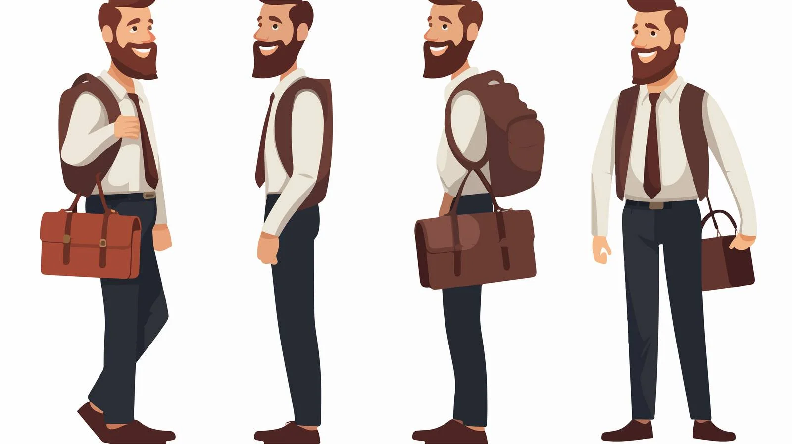 Professional bearded hipster in office attire — free download from Dotvec