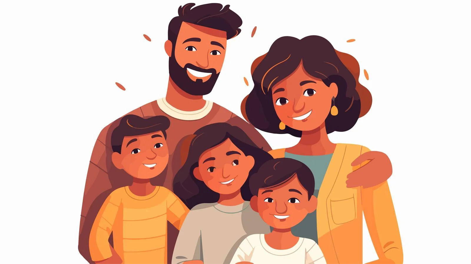 Joyful large family vector illustration — free download from Dotvec