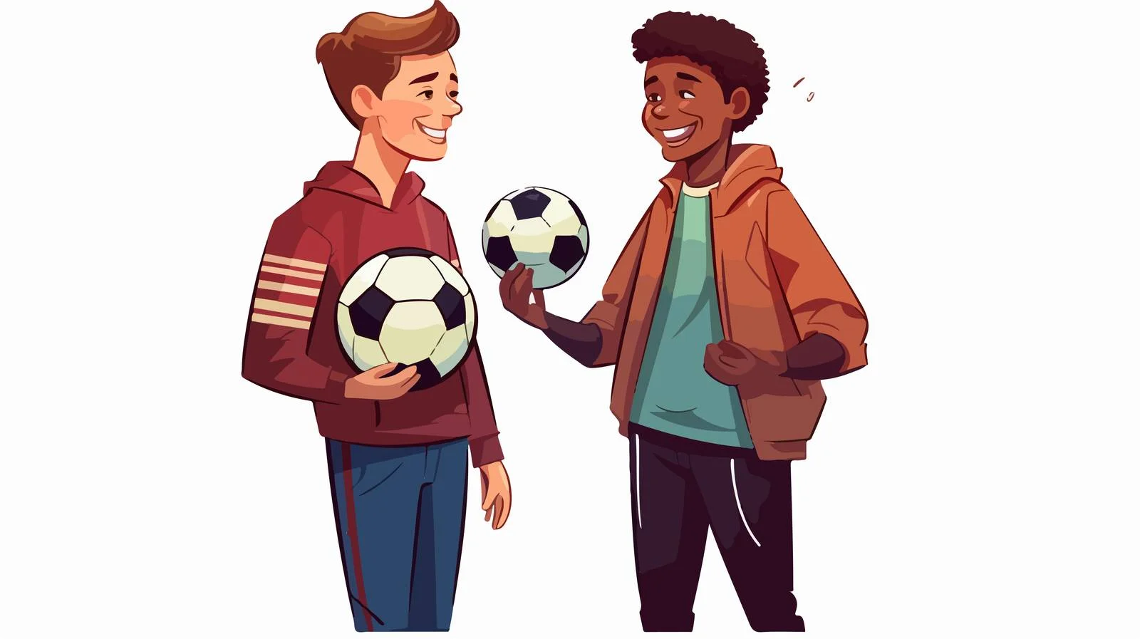 Joyful boy with hearing loss holding soccer ball — free download from Dotvec